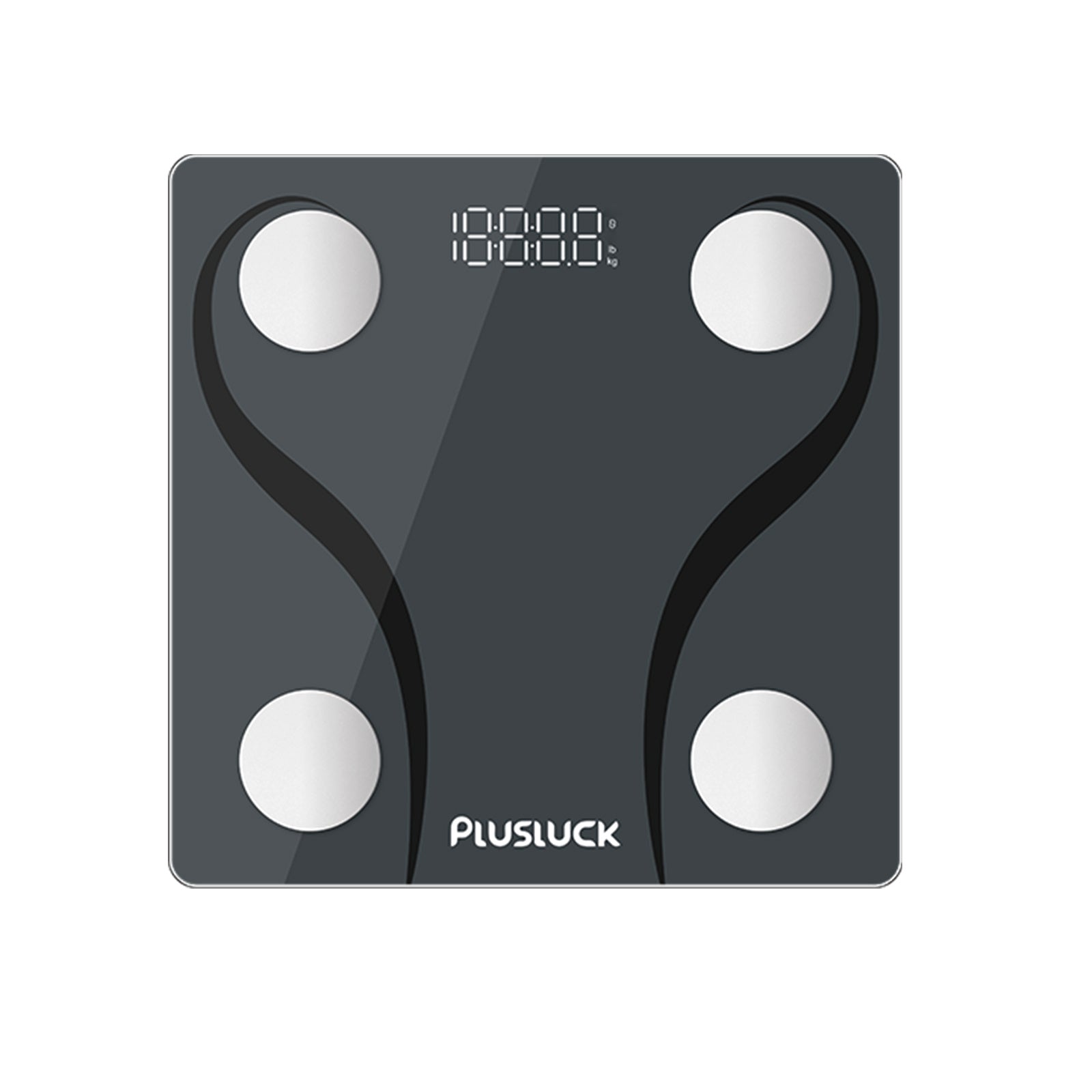 PLusluck Smart Scale, Digital Bathroom Scale BMI Weighing Body Fat Scale, Body Composition Monitor Health Analyzer -with Smartphone App